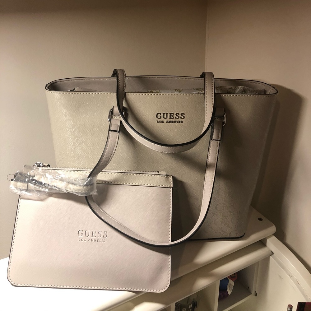 Guess Tote in Stone color NWT